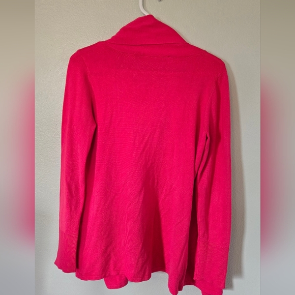 Cyrus | Bright Pink Long Sleeve Cardigan Size Medium - Picture 3 of 8